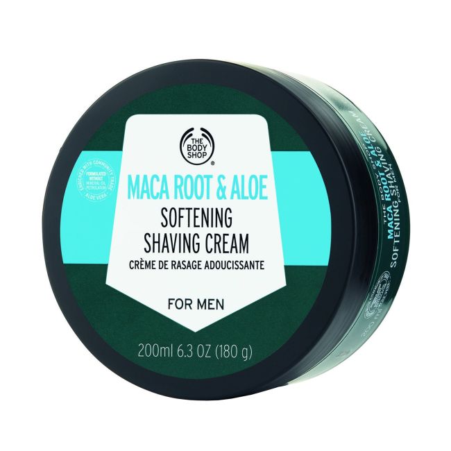 THE BODY SHOP MACA ROOT & ALOE SOFTENING vyrų skutimosi kremas, 200 ml