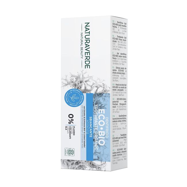 NATURAVERDE ECO-BIO ORGANIC WHITENING dantų pasta - želė, 75 ml
