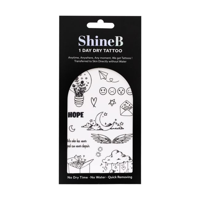 SHINEB 1 DAY DRY laikinosios kūno tatuiruotės - lipdukai