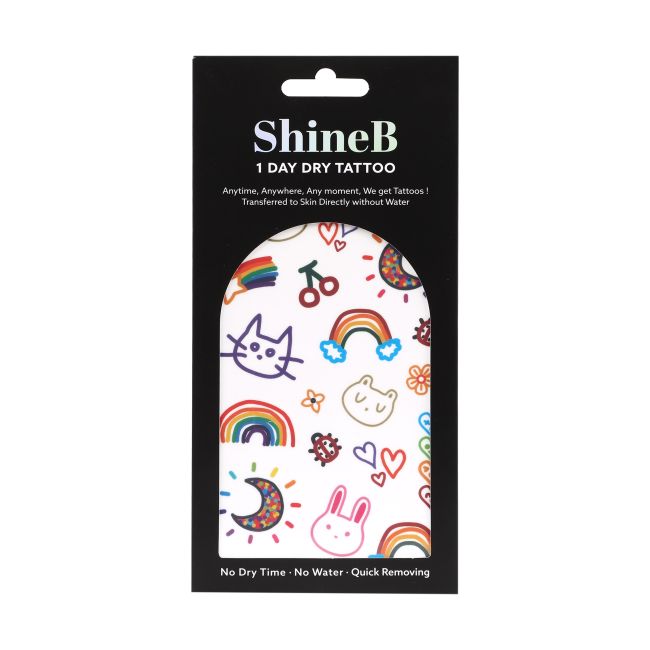 SHINEB 1 DAY DRY laikinosios kūno tatuiruotės - lipdukai