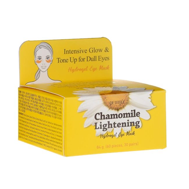 PETITFEE CHAMOMILE LIGHTENING paakių kaukė (60 vnt)