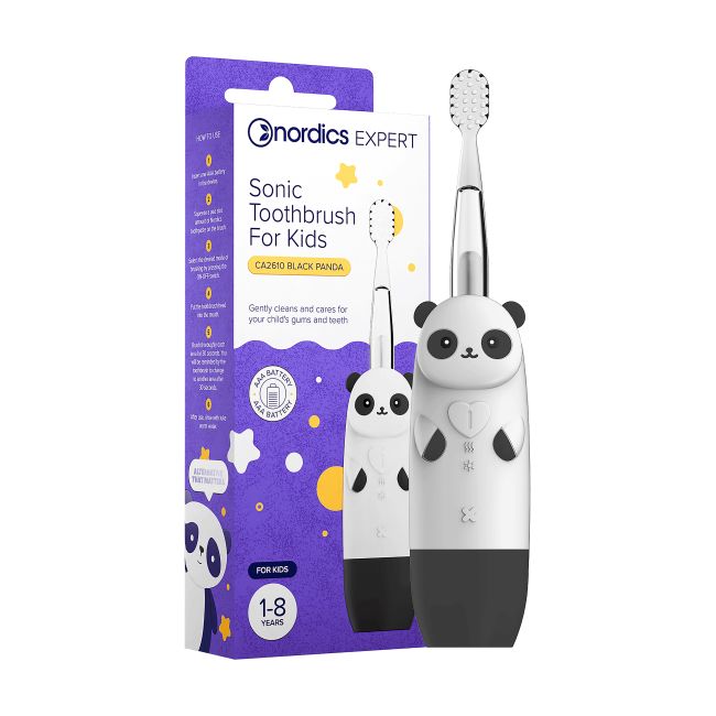 NORDICS EXPERT SONIC CA2610 BLACK PANDA elektrinis vaikų dantų šepetėlis