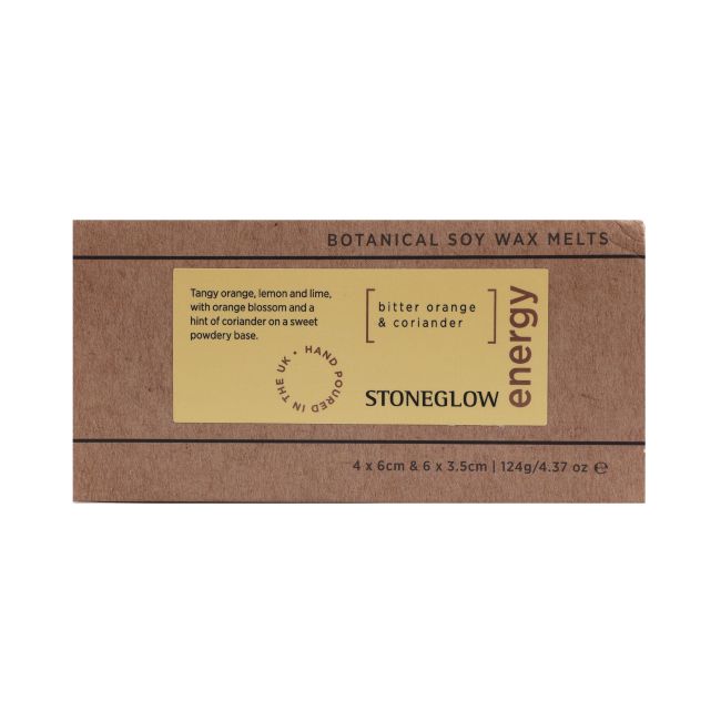 STONEGLOW ENERGY BOTANICAL BITTER ORANGE & CORIANDER sojos vaško tirpukai, 124 g