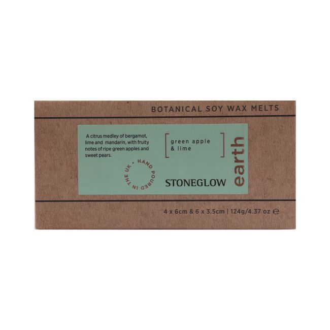 STONEGLOW EARTH BOTANICAL GREEN APPLE & LIME sojos vaško tirpukai, 124 g