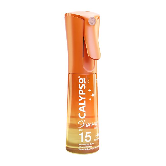 CALYPSO SUN SHIMMER SPF15 apsauginis purškiklis nuo saulės, 100 ml