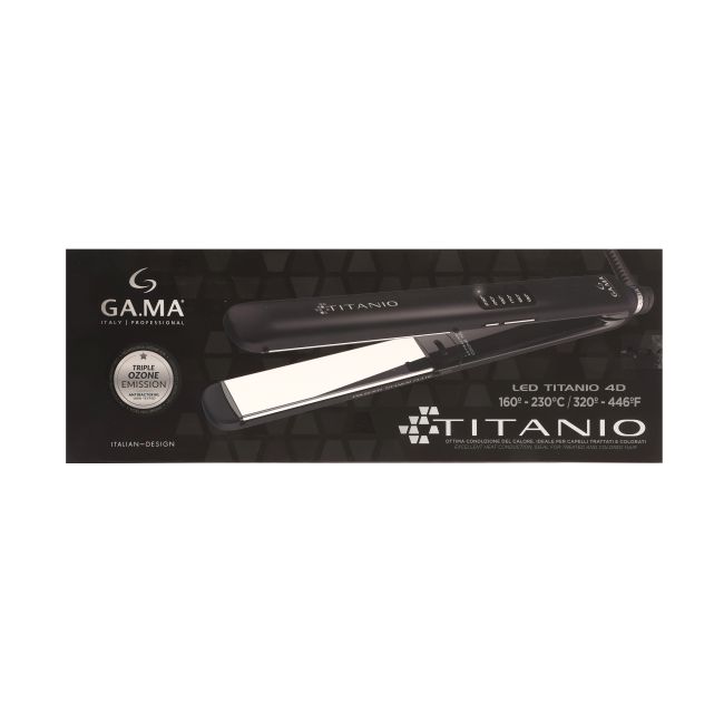 GA.MA LED TITANIO 4D plaukų tiesinimo žnyplės