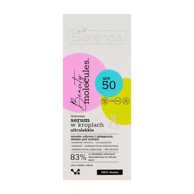 BIELENDA BEAUTY MOLECULES SPF50 ULTRALEKKIE veido serumas, 30 ml