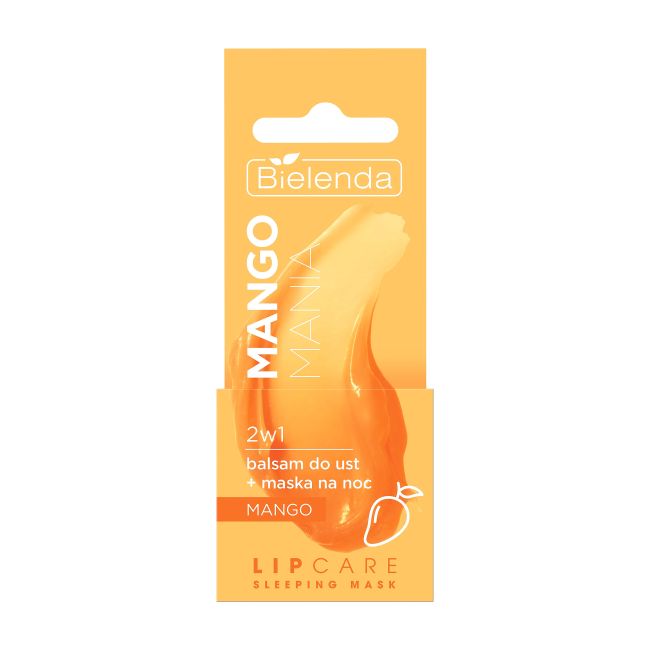 BIELENDA MANGO MANIA 2 IN 1 lūpų balzamas naktinė kaukė, 10 g