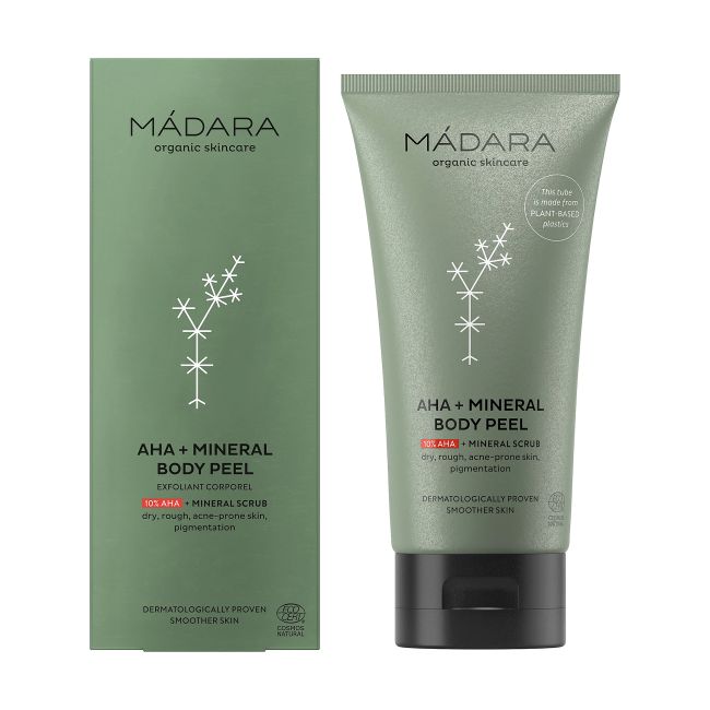 MADARA AHA + MINERAL kūno šveitiklis, 175 ml