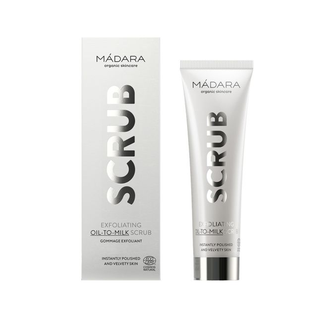 MADARA EXFOLIATING OIL-TO-MILK šveičiamasis veido pienelis, 60 ml