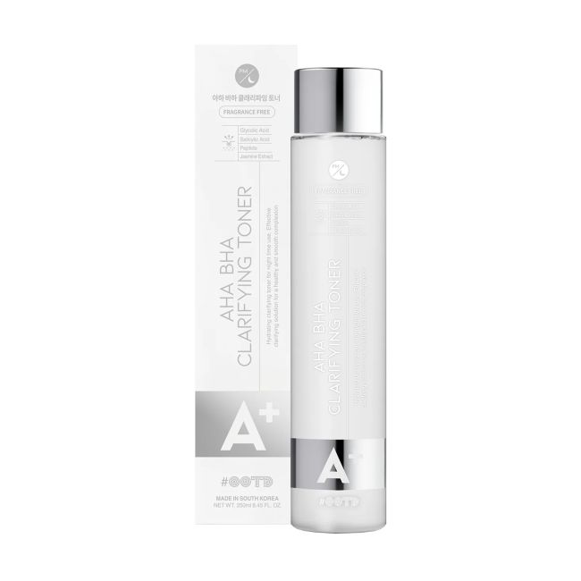 OOTD A+ AHA BHA CLARIFYING veido tonikas, 250 ml