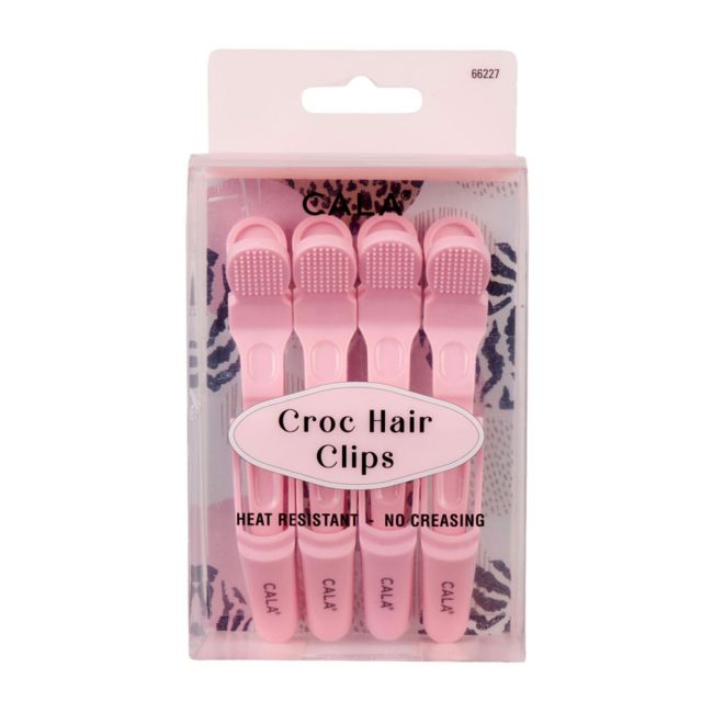 CALA SOFT PINK CROC plaukų segtukai (4 vnt.)