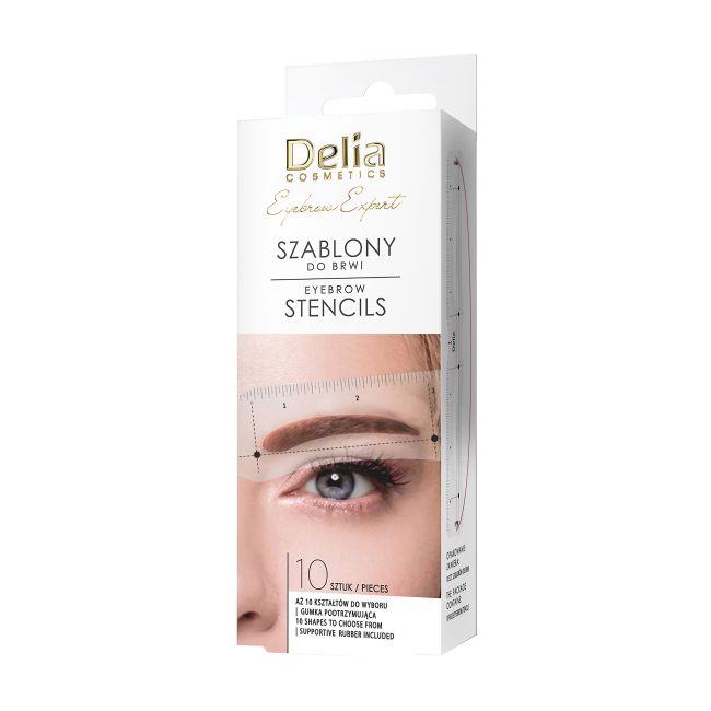 DELIA EYEBROW STENCILS antakių formavimo šablonai (10 vnt.)