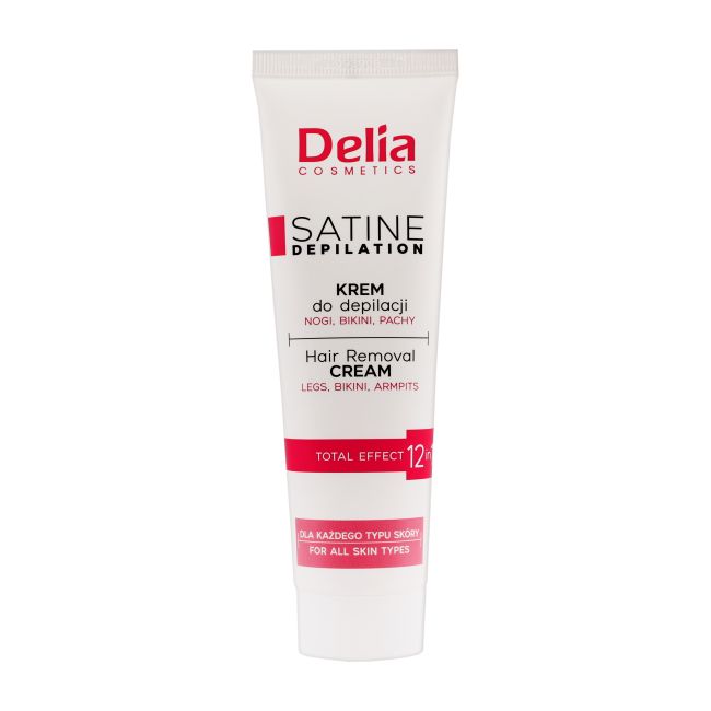 DELIA SATINE DEPILATION 12 IN 1 TOTAL EFFECT depiliacinis kūno kremas, 100 ml