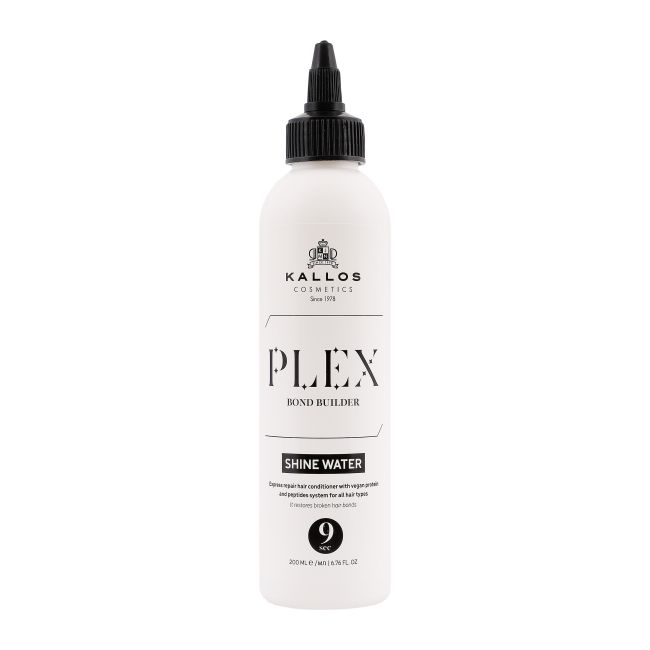 KALLOS PLEX BOND BUILDER SHINE WATER EXPRESS REPAIR plaukų kondicionierius, 200 ml