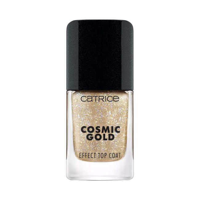 CATRICE COSMIC GOLD EFFECT TOP COAT viršutinis nagų lako sluoksnis, 10,5 ml