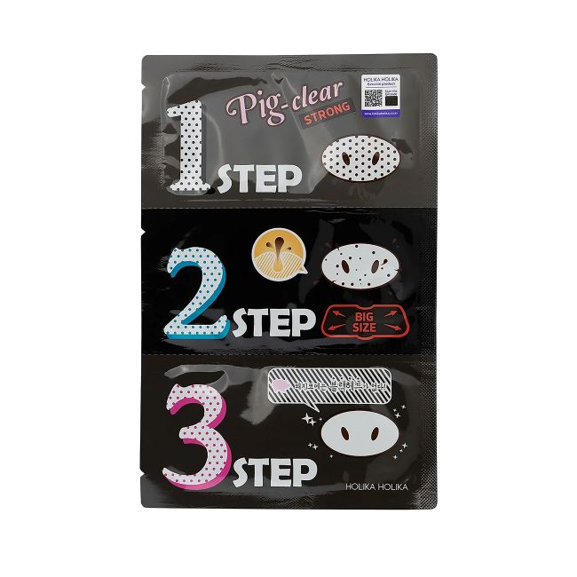 HOLIKA HOLIKA PIG-CLEAR STRONG 3 STEP valomųjų pleistrų rinkinys