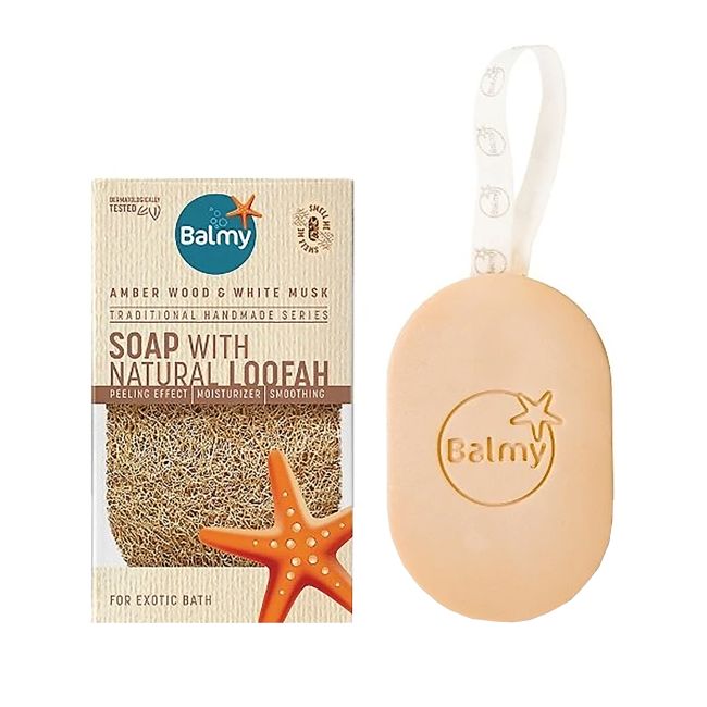 BALMY NATURAL SOAP AMBER kūno šveičiamoji plaušinė