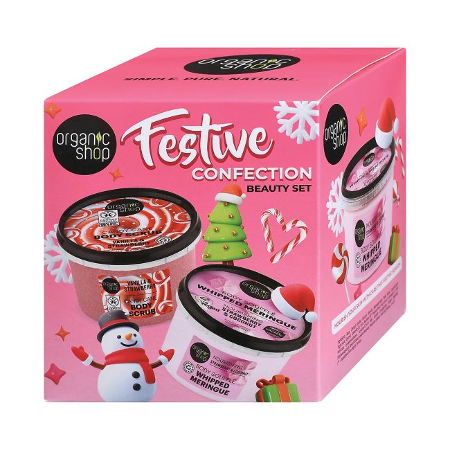 ORGANIC SHOP FESTIVE CONFECTION kūno priežiūros rinkinys