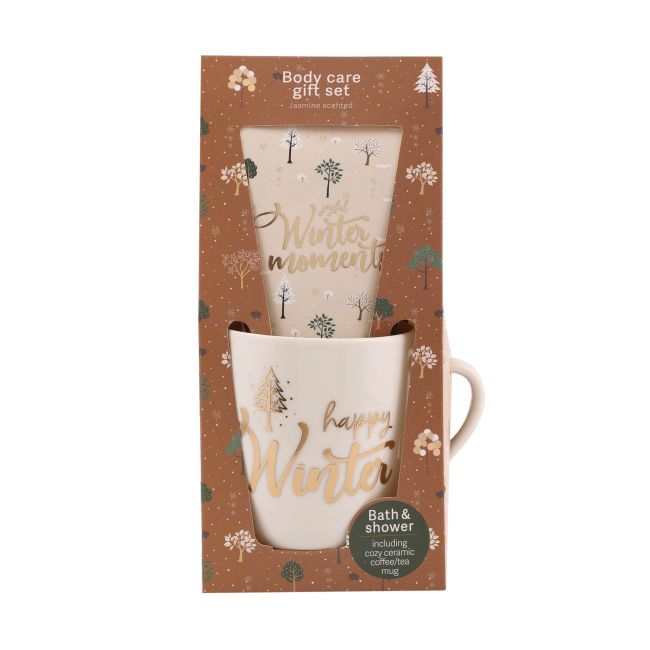 WINTER MOMENTS vonios ir dušo želė (200 ml) + keraminis puodelis