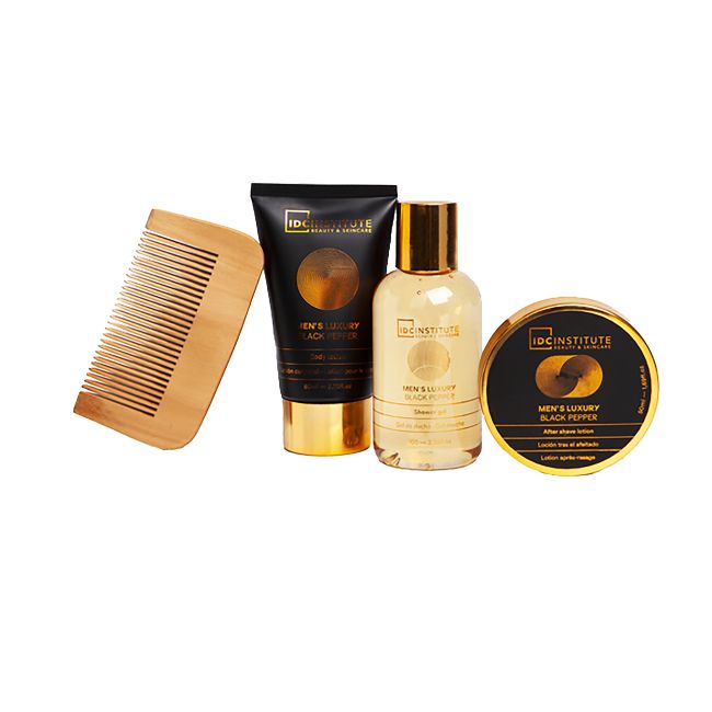 IDC INSTITUTE BEAUTY & SKINCARE MEN'S LUXURY BLACK PEPPER vyrų dovanų rinkinys