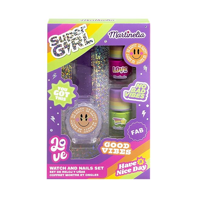 MARTINELIA SUPER GIRL WATCH AND NAILS SET vaikų dovanų rinkinys