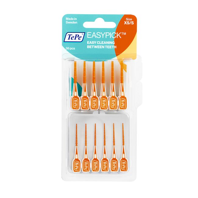 TEPE EASYPICK XS/S dydžio silikoniniai dantų krapštukai + kelioninis dėklas (36 vnt.)
