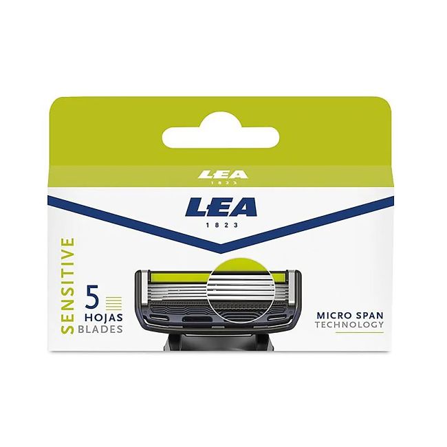 LEA SENSITIVE 5 BLADE keičiamosios skustuvo galvutės (5 vnt.)