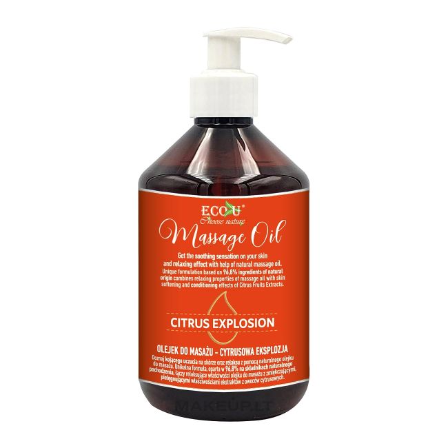 ECOU CITRUS EXPLOSION masažo aliejus, 500 ml