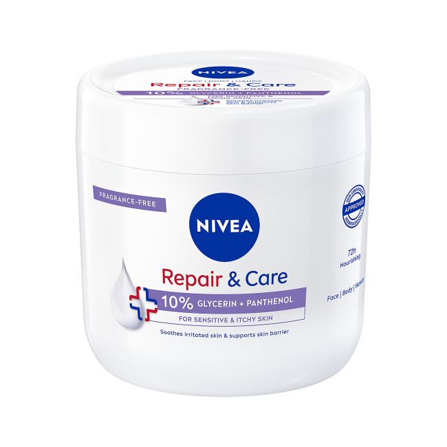 NIVEA REPAIR & CARE veido, kūno ir rankų kremas, 400 ml