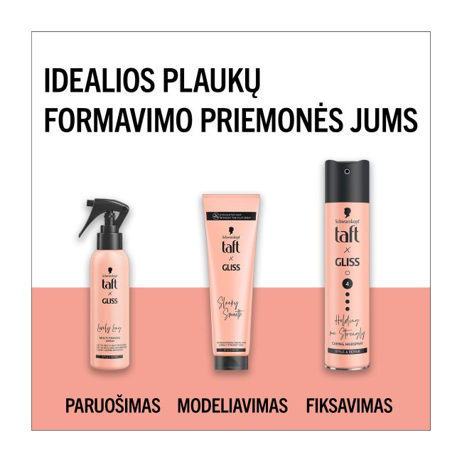 TAFT X GLISS LOVELY LONG MULTI - TASKING plaukų purškiklis, 150 ml