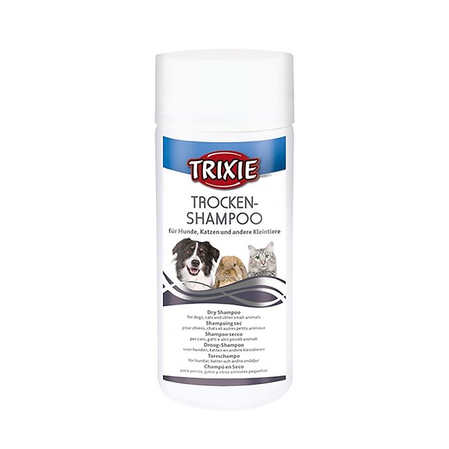 TRIXIE DRY sausasis šunų, kačių ir kitų smulkiųjų naminių gyvūnų šampūnas, 100 g