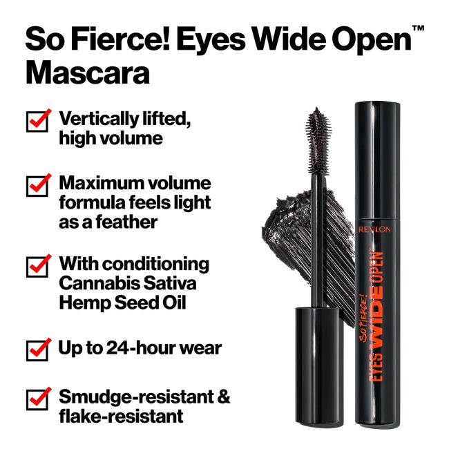 REVLON SO FIERCE! EYES WIDE OPEN blakstienų tušas, 7 ml