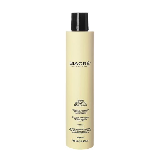 BIACRE' SHINE SEMI DI LINO plaukų šampūnas, 250 ml