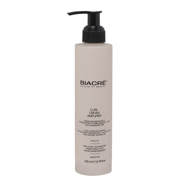 BIACRE' CURL AMPLIFIER garbanotų, banguotų plaukų kremas, 200 ml