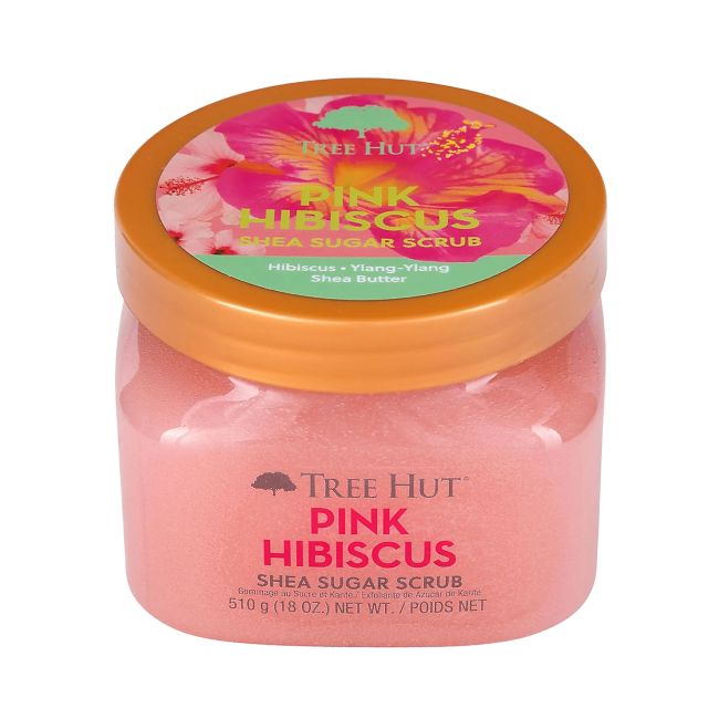TREE HUT PINK HIBISCUS SHEA SUGAR kūno šveitiklis, 510 g