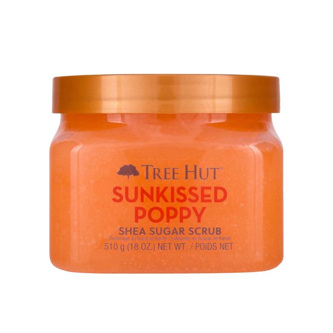 TREE HUT SUNKISSED POPPY SHEA SUGAR kūno šveitiklis, 510 g