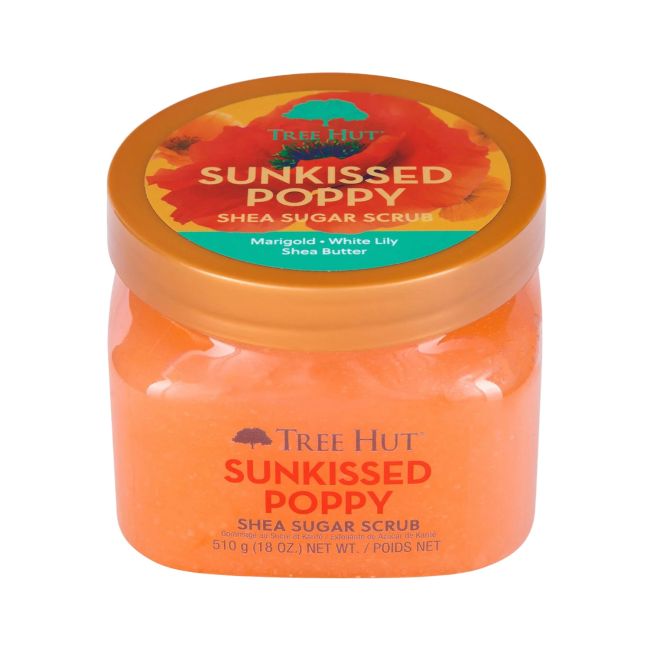 TREE HUT SUNKISSED POPPY SHEA SUGAR kūno šveitiklis, 510 g