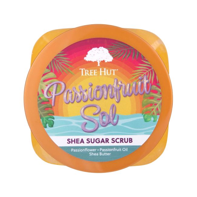 TREE HUT PASSIONFRUIT SOL SHEA SUGAR kūno šveitiklis, 510 g