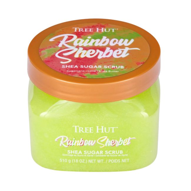 TREE HUT RAINBOW SHERBET SHEA SUGAR kūno šveitiklis, 510 g