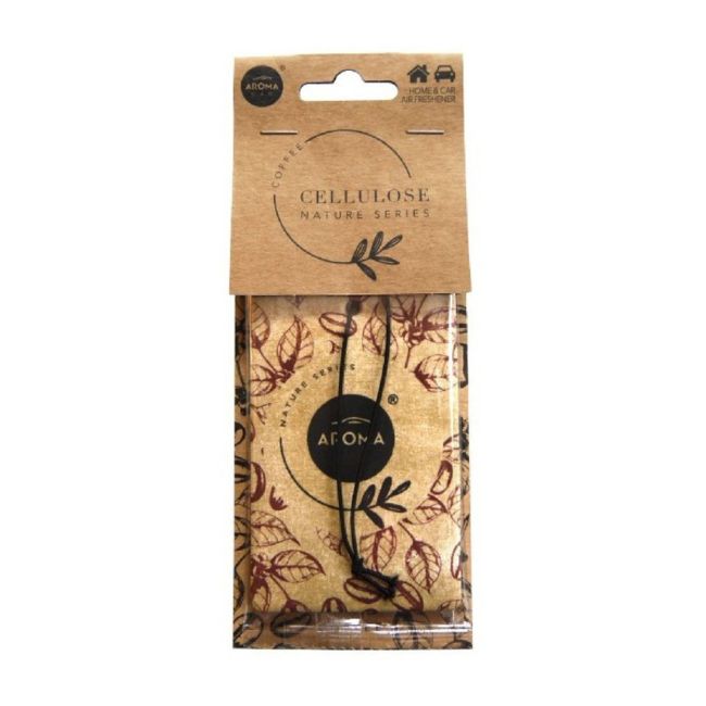 AROMA CAR CELLULOSE NATURE SERIES COFFEE automobilio ir namų kvapas - kortelė