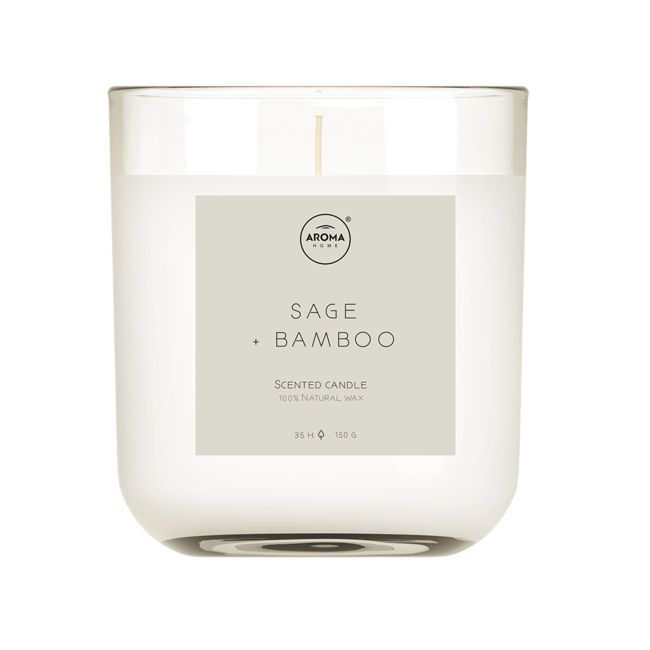 AROMA HOME SIMPLICITY SAGE & BAMBOO kvapni žvakė, 150 g