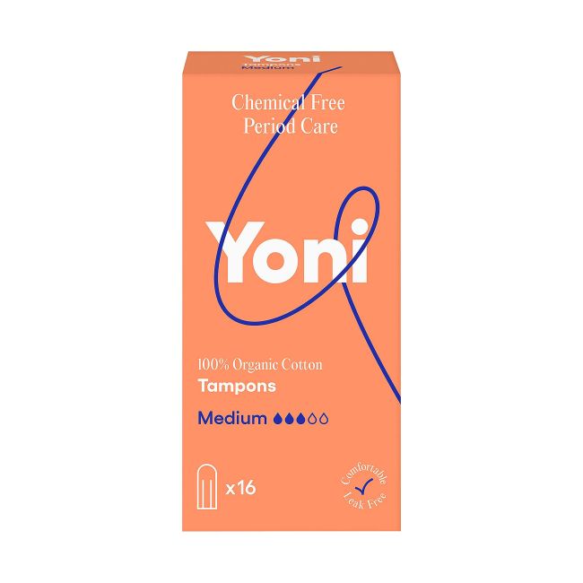 YONI ORGANIC COTTON MEDIUM tamponai (16 vnt.)