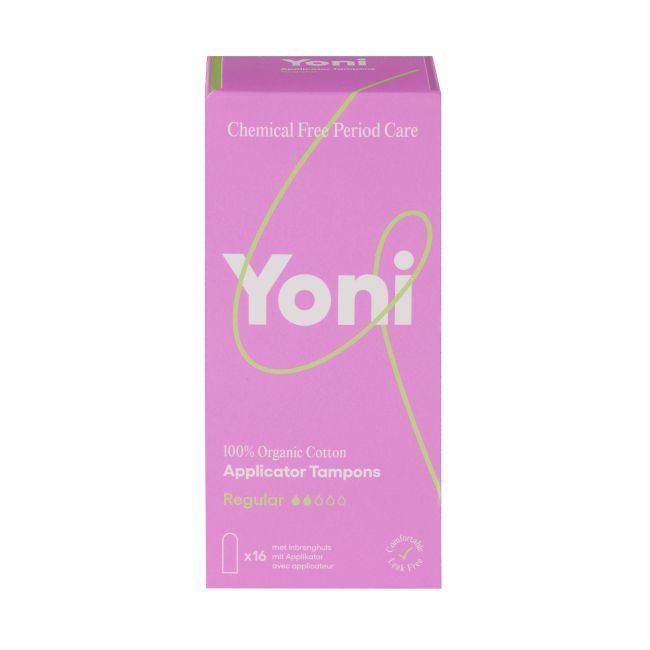 YONI ORGANIC COTTON REGULAR tamponai (16 vnt.)