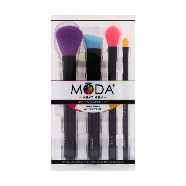 MODA NEON FINISHING makiažo šepetėlių rinkinys