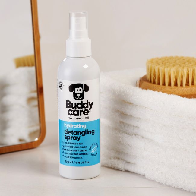 BUDDYCARE HYDRATING DETANGLING purškiklis šunų kailiui šukuoti, 200 ml