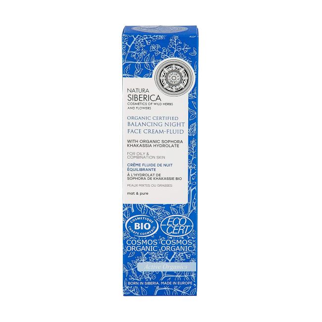 NATURA SIBERICA ORGANIC CERTIFIED BALANCING naktinis veido kremas - skystis, 50 ml