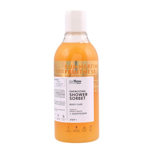 SO! FLOW ENERGIZING SHOWER SORBET EXOTIC FRUITS dušo želė, 400 ml