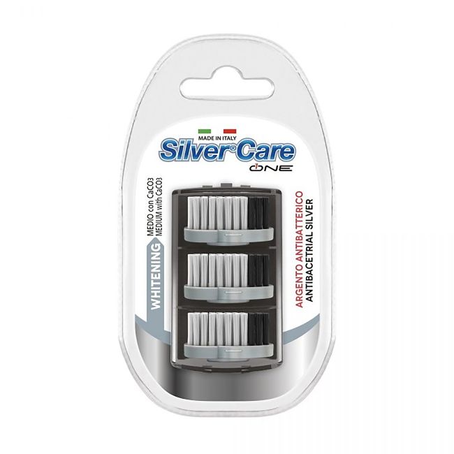 SILVER CARE ONE WHITENING keičiamosios dantų šepetėlio galvutės (3 vnt.)