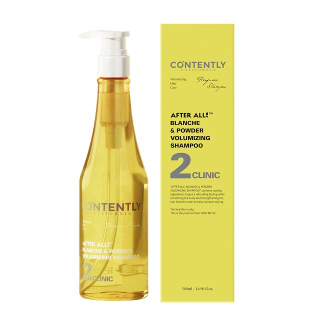 CONTENTLY AFTER ALL! BLANCHE & POWDER VOLUMIZING plaukų šampūnas, 500 ml